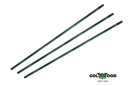 Metal green handles with thread 120 cm.